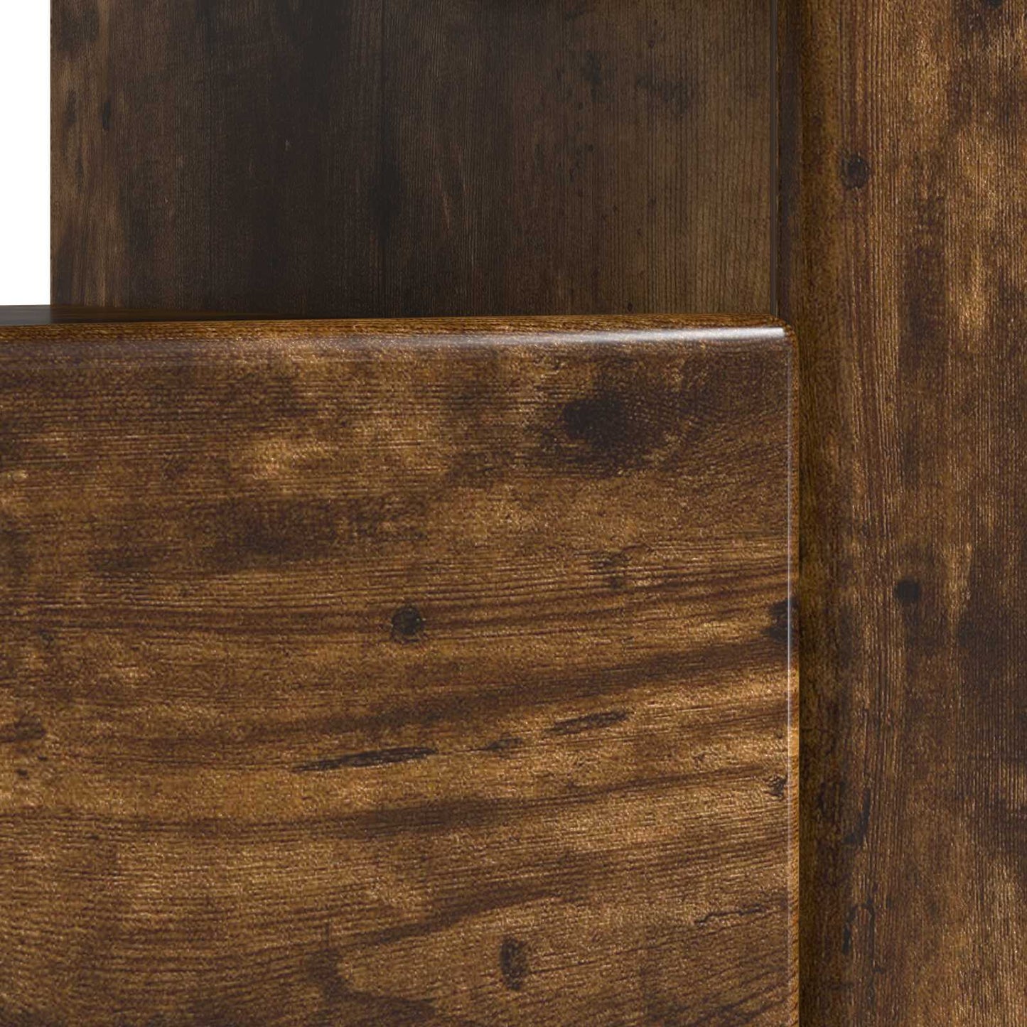 LED tv-meubel Gerookt eiken Bewerkt hout