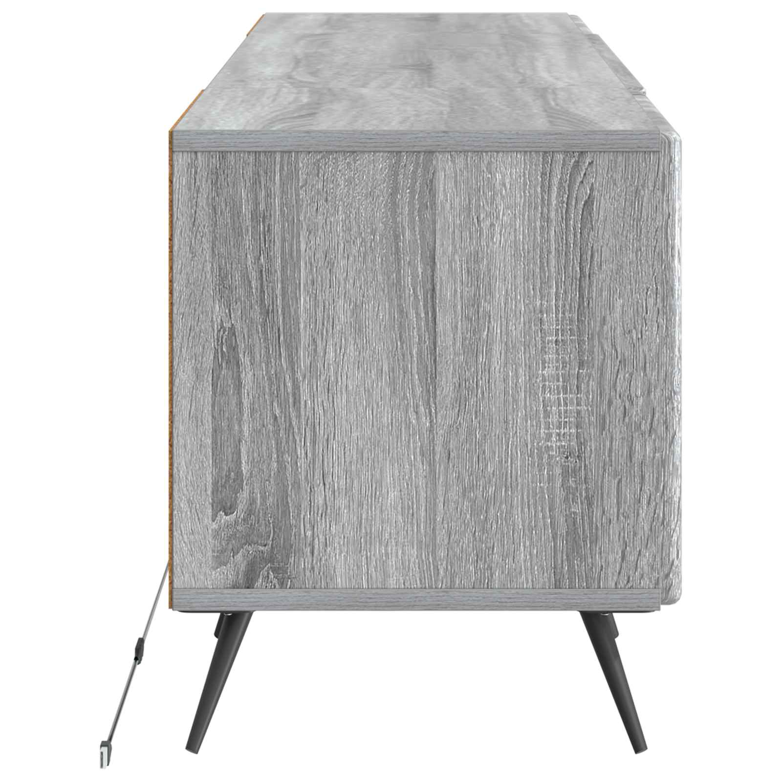LED tv-meubel Grijs Sonoma Bewerkt hout