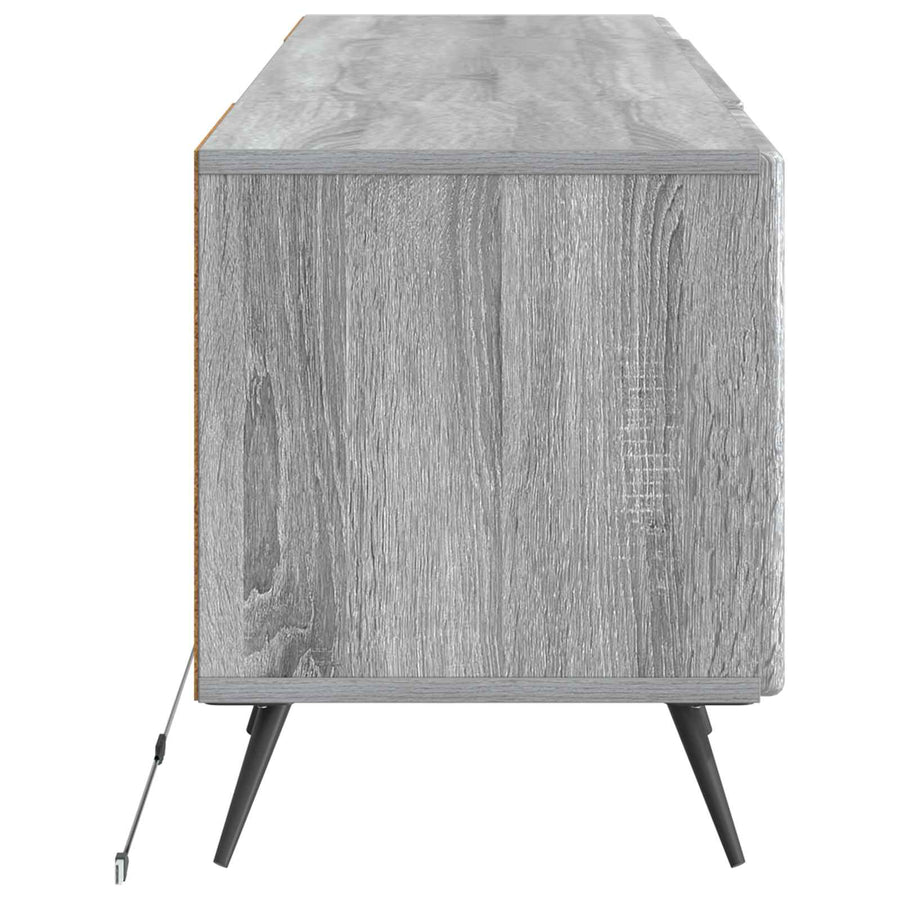 LED tv-meubel Grijs Sonoma Bewerkt hout