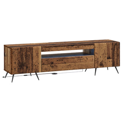 LED tv-meubel Oud hout Bewerkt hout