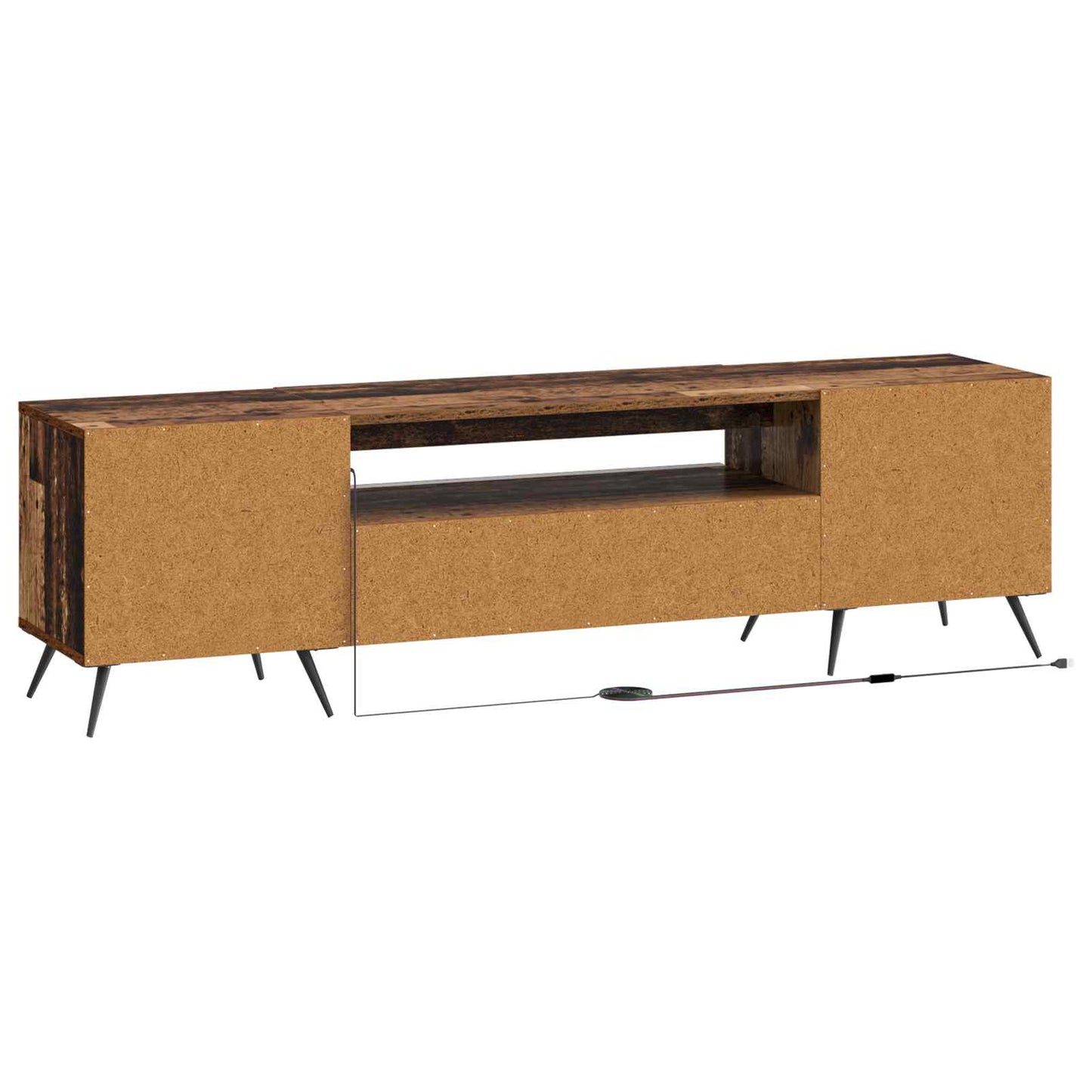 LED tv-meubel Oud hout Bewerkt hout