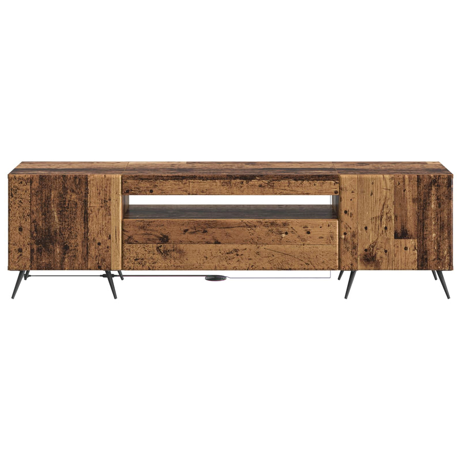 LED tv-meubel Oud hout Bewerkt hout
