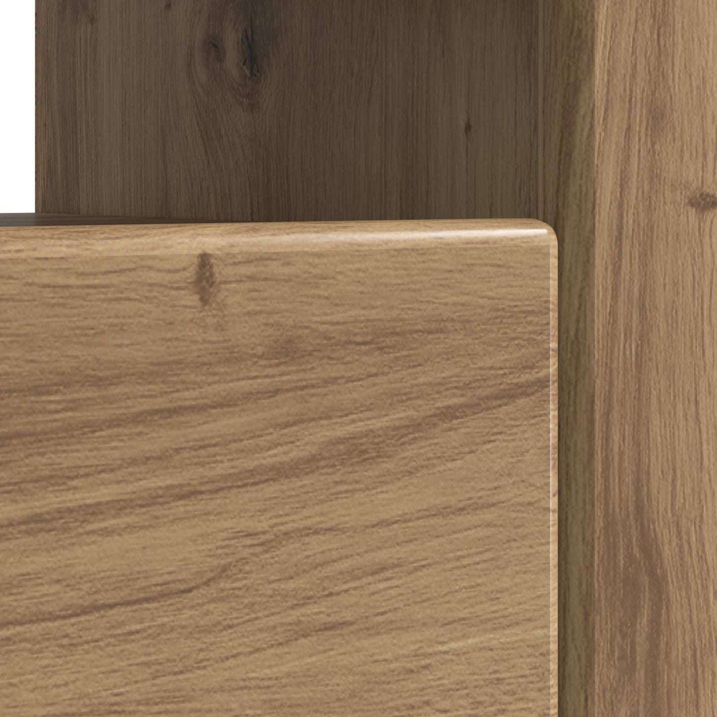 LED tv-meubel Artisanaal eiken Bewerkt hout