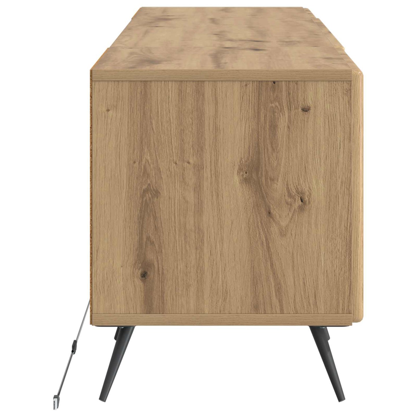 LED tv-meubel Artisanaal eiken Bewerkt hout