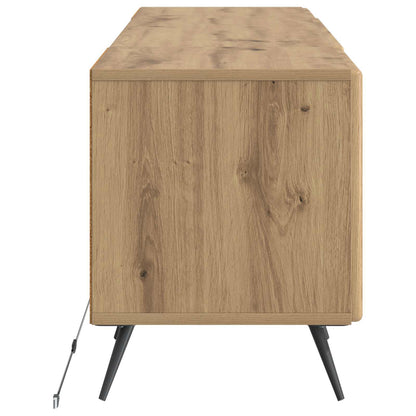 LED tv-meubel Artisanaal eiken Bewerkt hout