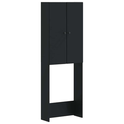 Toiletkast BREDA Zwart 66 x 25,5 x 190 cm Bewerkt hout