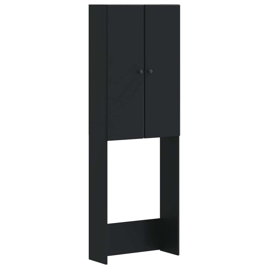 Toiletkast BREDA Zwart 66 x 25,5 x 190 cm Bewerkt hout