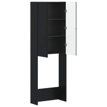 Toiletkast BREDA Zwart 66 x 25,5 x 190 cm Bewerkt hout