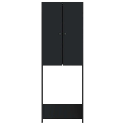 Toiletkast BREDA Zwart 66 x 25,5 x 190 cm Bewerkt hout