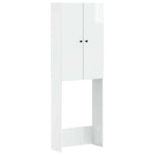 Toiletkast Breda 66x25,5x190 cm hoogglans wit bewerkt hout