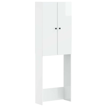 Toiletkast BREDA Hoogglans Wit 66 x 25,5 x 190 cm Bewerkt hout