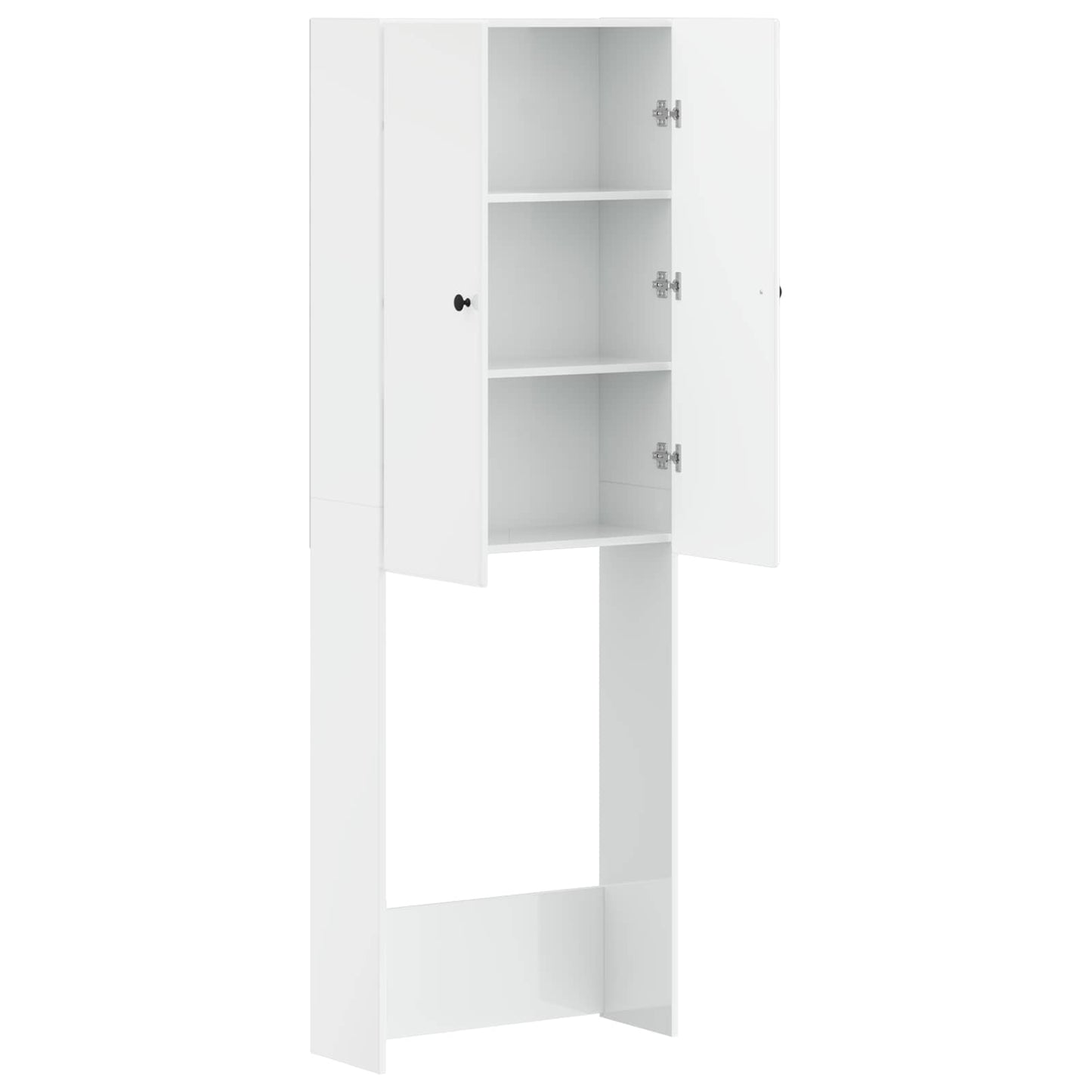 Toiletkast BREDA Hoogglans Wit 66 x 25,5 x 190 cm Bewerkt hout