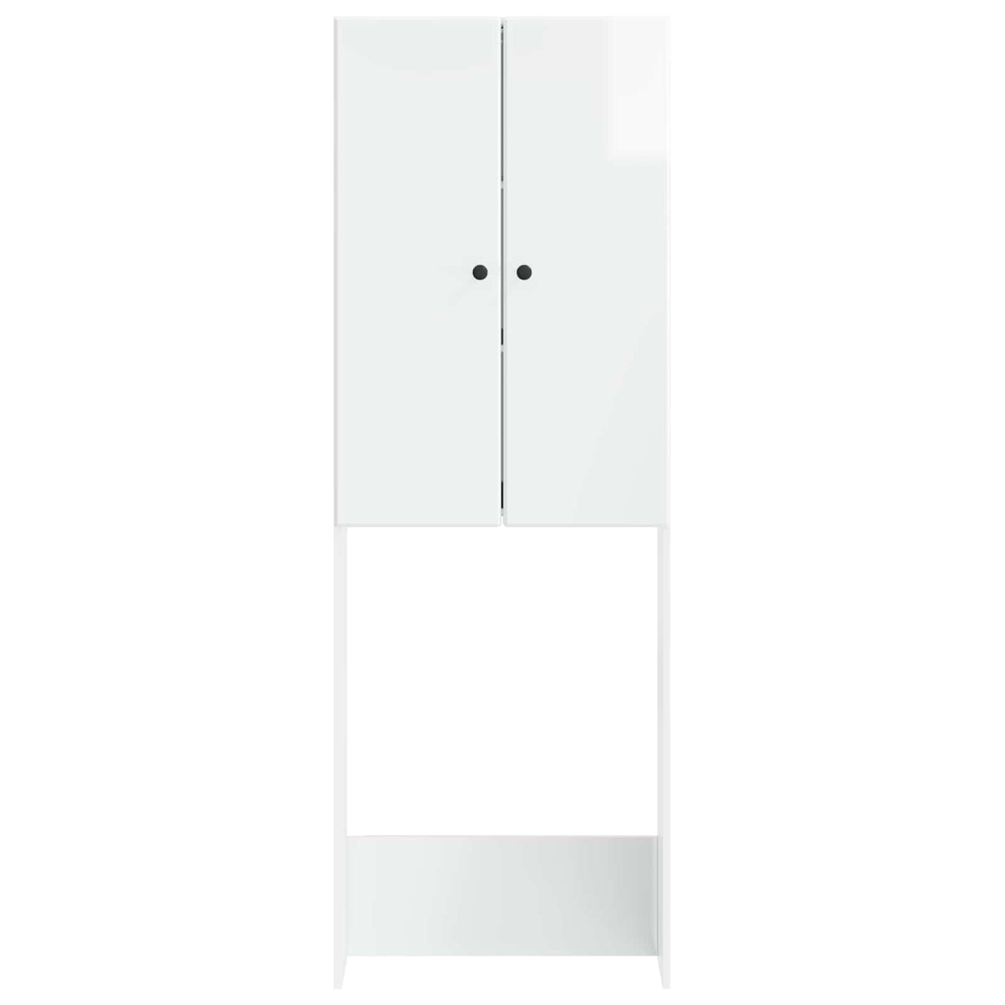Toiletkast BREDA Hoogglans Wit 66 x 25,5 x 190 cm Bewerkt hout