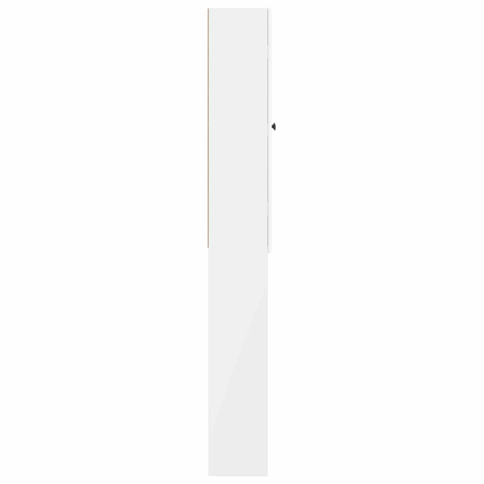 Toiletkast BREDA Hoogglans Wit 66 x 25,5 x 190 cm Bewerkt hout