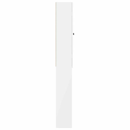 Toiletkast BREDA Hoogglans Wit 66 x 25,5 x 190 cm Bewerkt hout