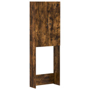 Toiletkast 66x25,5x190 cm gerookt eiken bewerkt hout