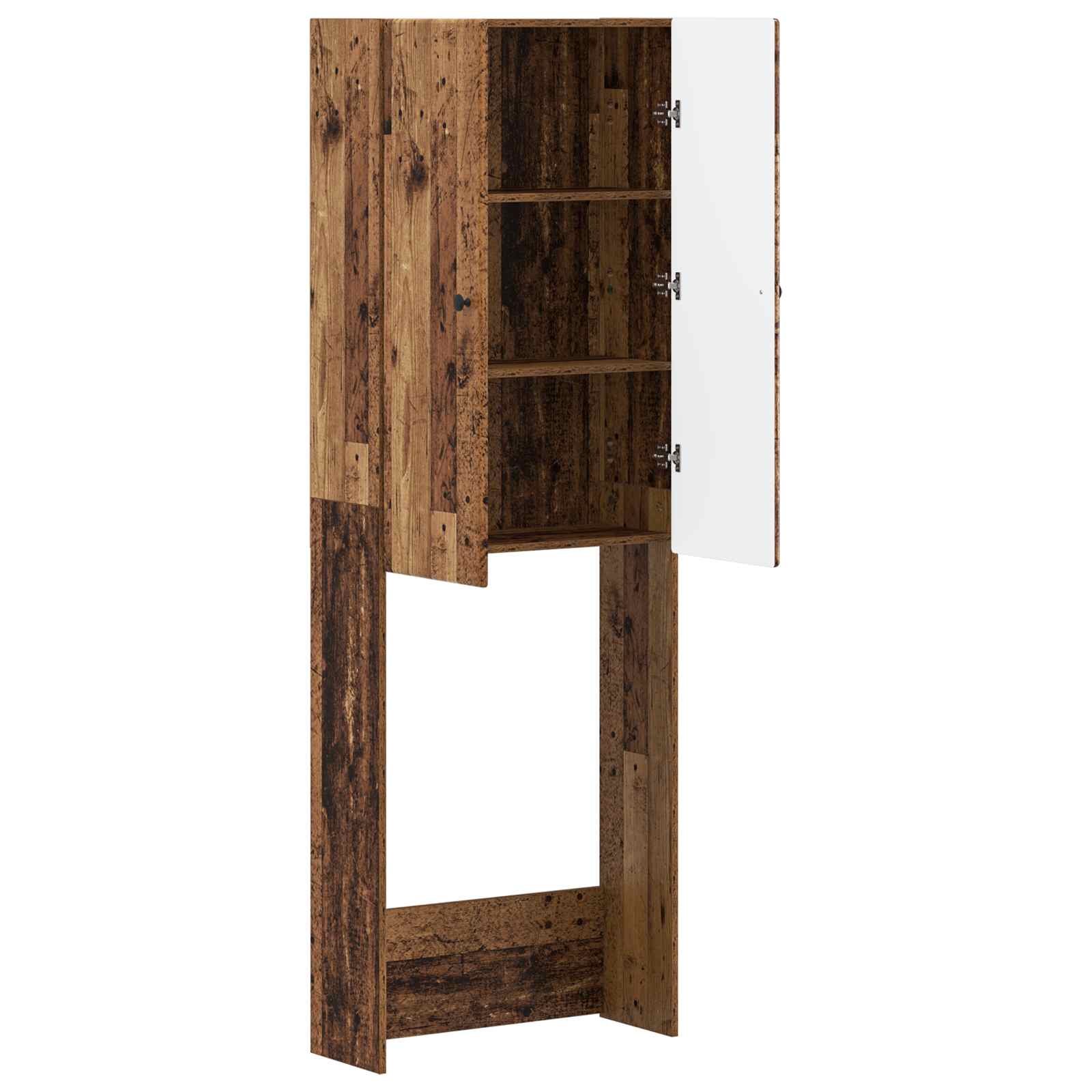 Toiletkast BREDA Oud hout 66 x 25,5 x 190 cm Bewerkt hout