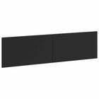 Hoofdbord wandmontage 200 cm zwart bewerkt hout