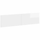 Hoofdeinde wandmontage 200x3x50 cm hoogglans wit bewerkt hout