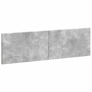 Hoofdeinde 180x50 cm bewerkt hout betongrijs muurmontage