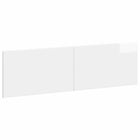 Hoofdbord wandmontage 180x50 cm hoogglans wit bewerkt hout