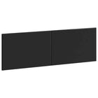 Hoofdbord wandmontage 160x3x50 cm zwart