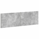 Hoofdbord wandmontage 160x3x50 cm betongrijs bewerkt hout