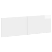 Hoofdeinde 160x3x50 cm hoogglans wit bewerkt hout muurmontage