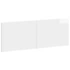 Hoofdbord wandmontage 140x3x50 cm hoogglans wit
