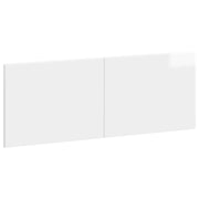 Hoofdbord wandmontage 140x3x50 cm hoogglans wit
