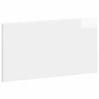 Hoofdbord wandmontage 100x3x50 cm hoogglans wit bewerkt hout