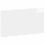 Hoofdbord wandmontage 100x3x50 cm hoogglans wit bewerkt hout