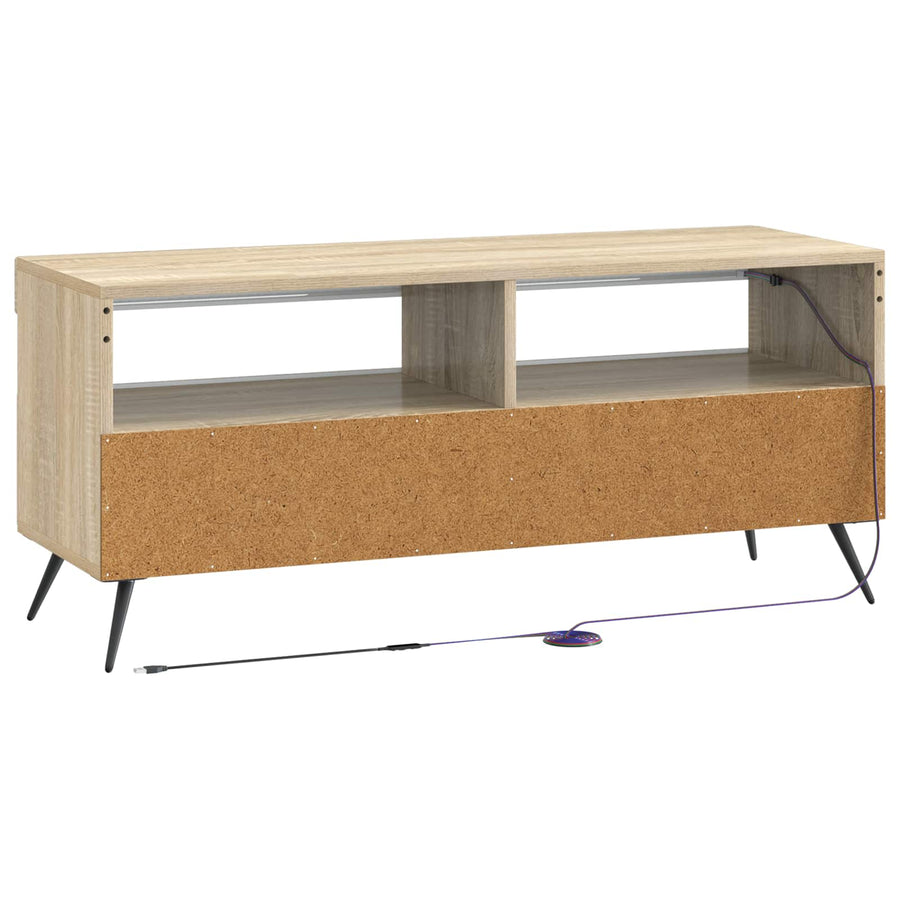 LED tv-meubel Sonoma Eiken Bewerkt hout