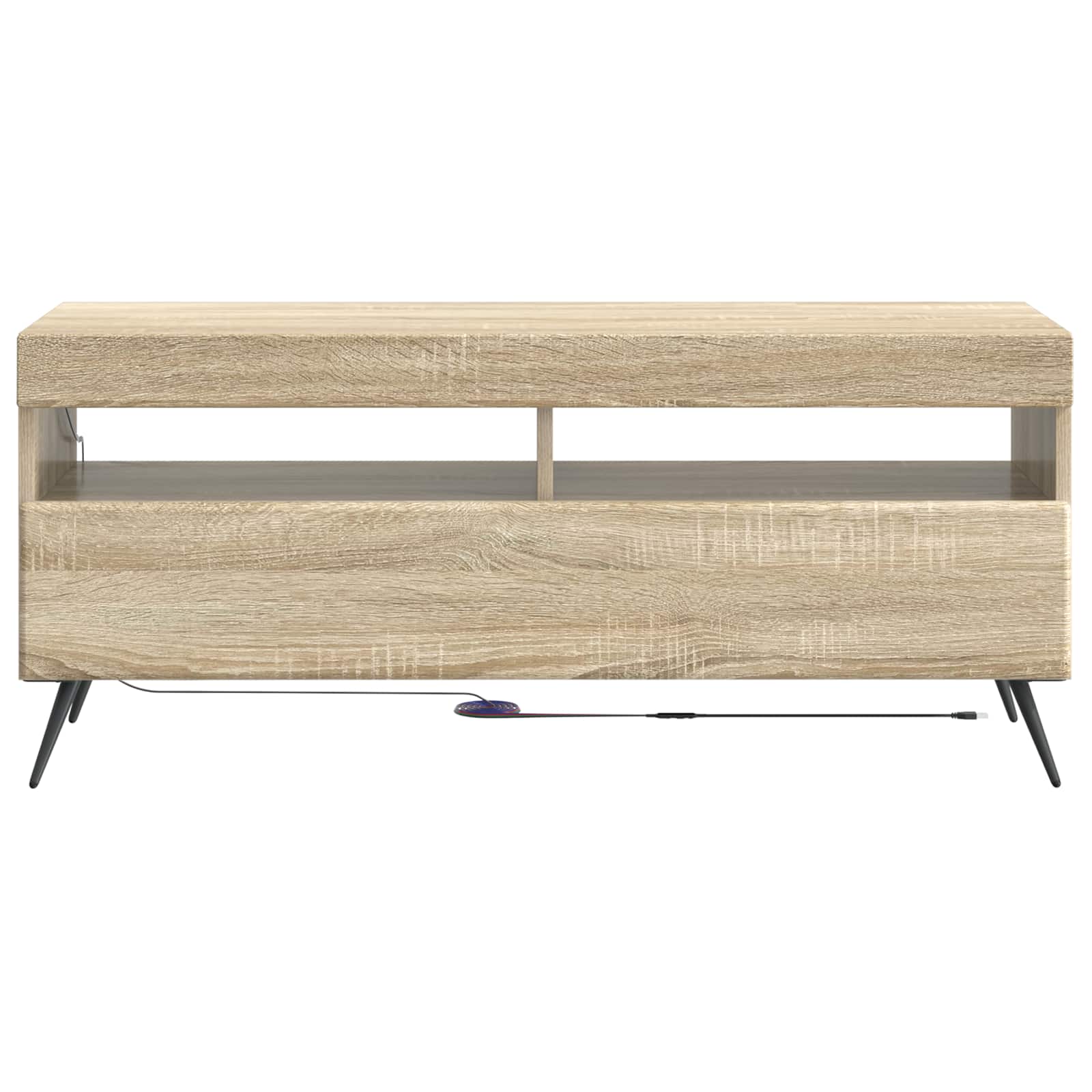 LED tv-meubel Sonoma Eiken Bewerkt hout