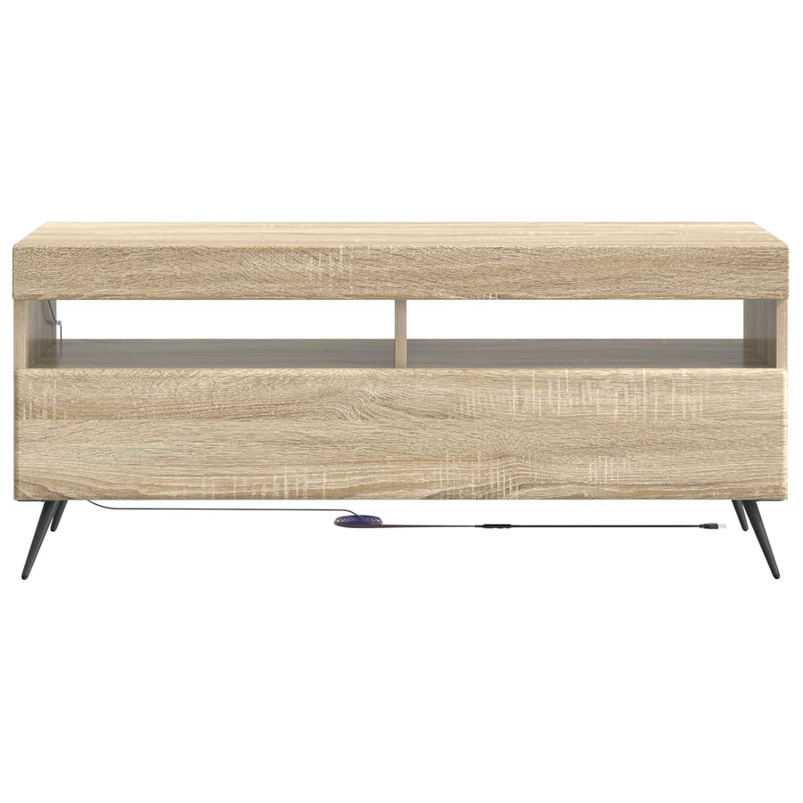 LED tv-meubel Sonoma Eiken Bewerkt hout