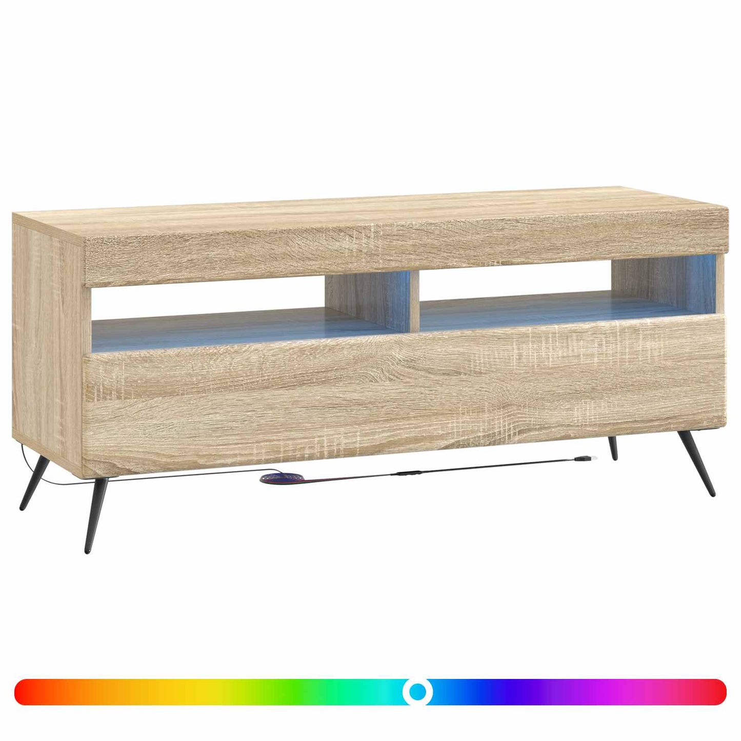LED tv-meubel Sonoma Eiken Bewerkt hout