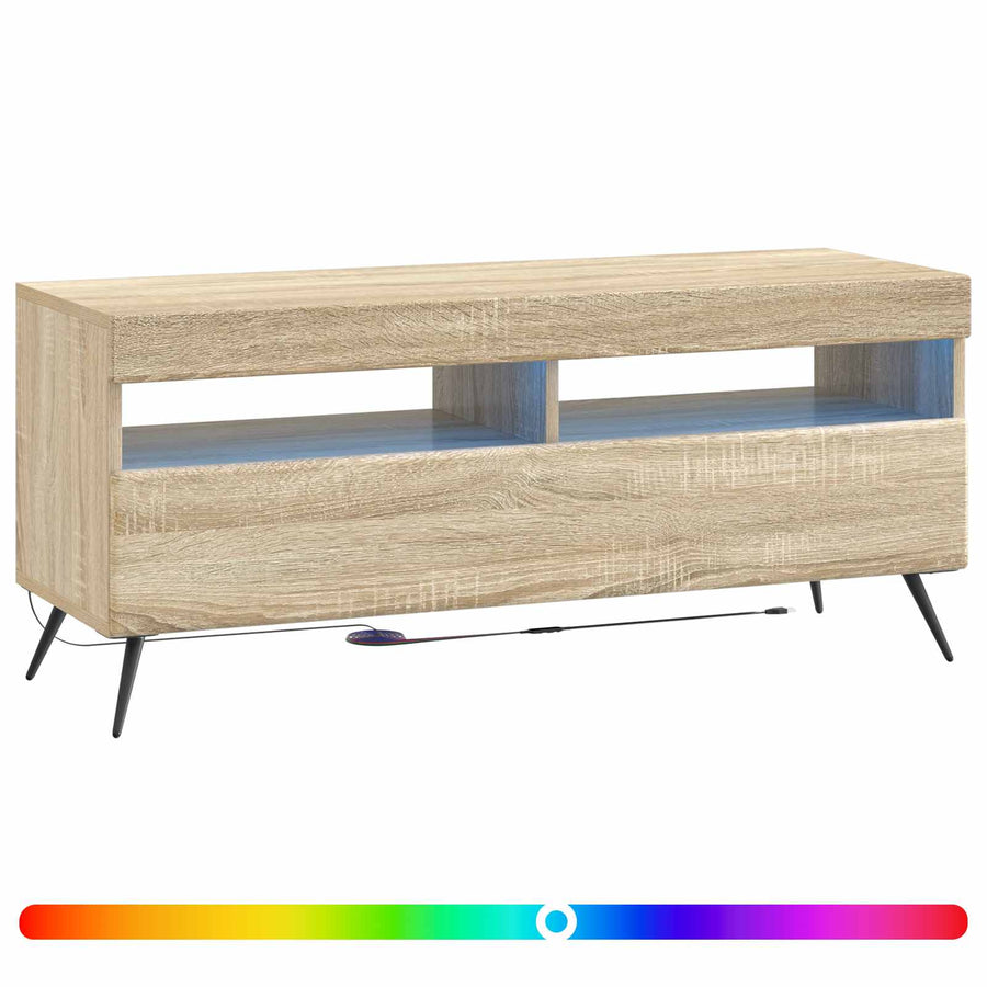 LED tv-meubel Sonoma Eiken Bewerkt hout