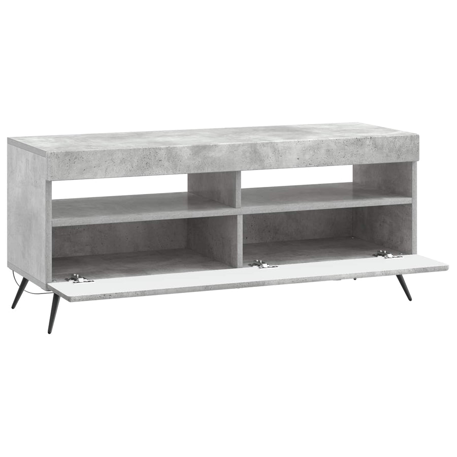 LED tv-meubel Betongrijs Bewerkt hout