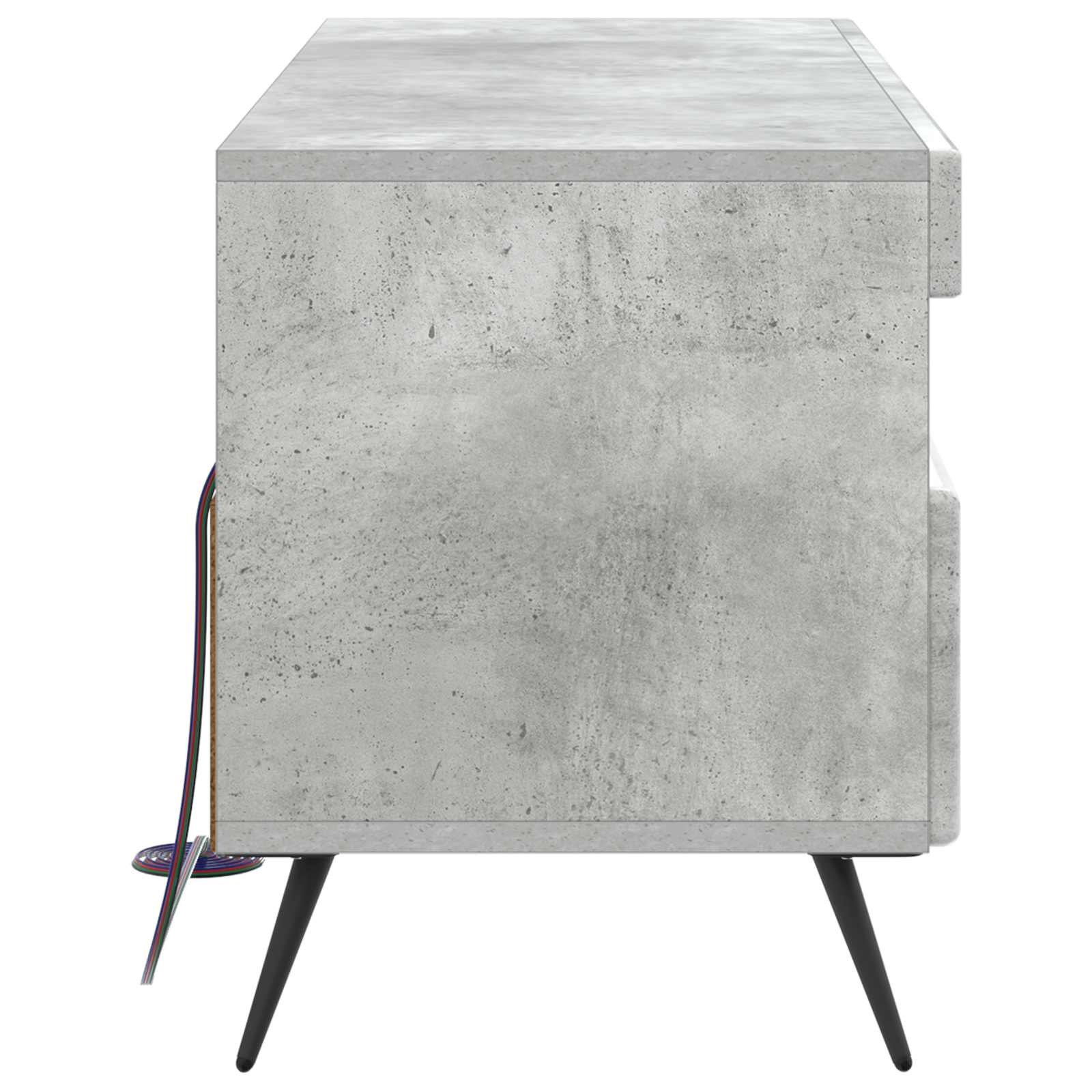 LED tv-meubel Betongrijs Bewerkt hout