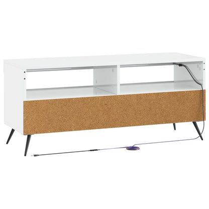 LED tv-meubel Hoogglans Wit Bewerkt hout