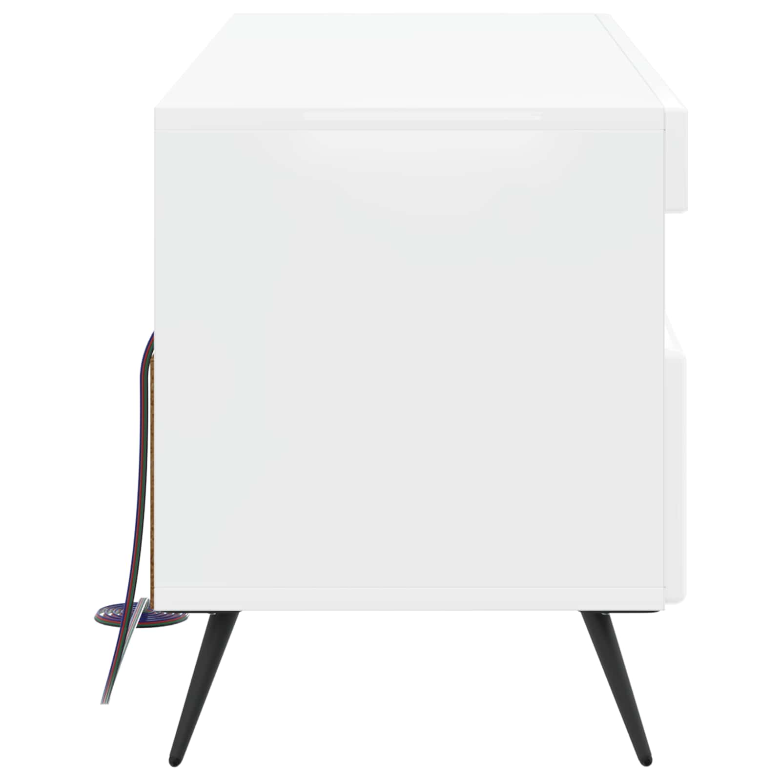 LED tv-meubel Hoogglans Wit Bewerkt hout