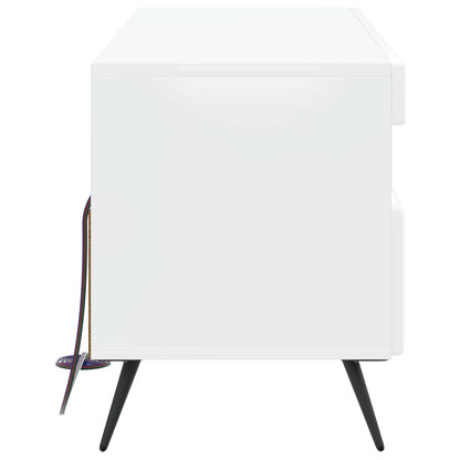 LED tv-meubel Hoogglans Wit Bewerkt hout