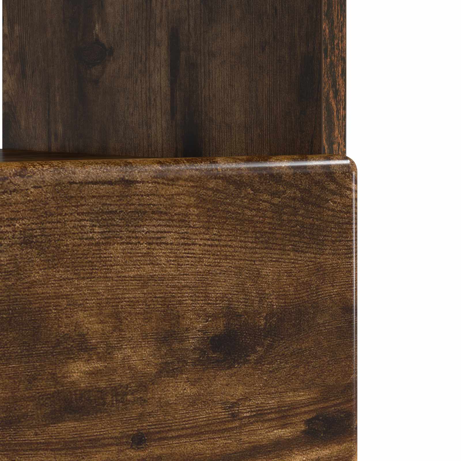 LED tv-meubel Gerookt eiken Bewerkt hout
