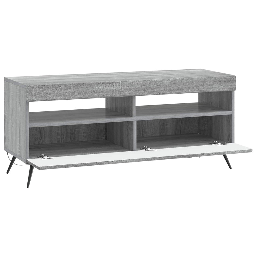 LED tv-meubel Grijs Sonoma Bewerkt hout