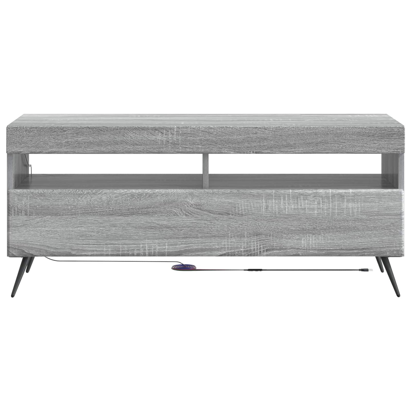 LED tv-meubel Grijs Sonoma Bewerkt hout