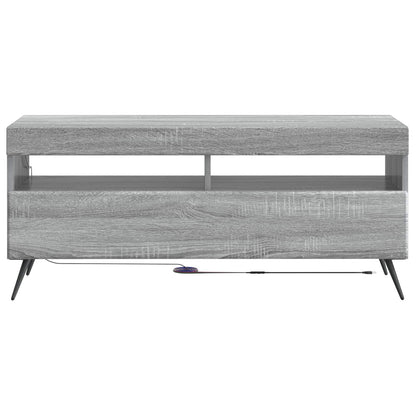 LED tv-meubel Grijs Sonoma Bewerkt hout