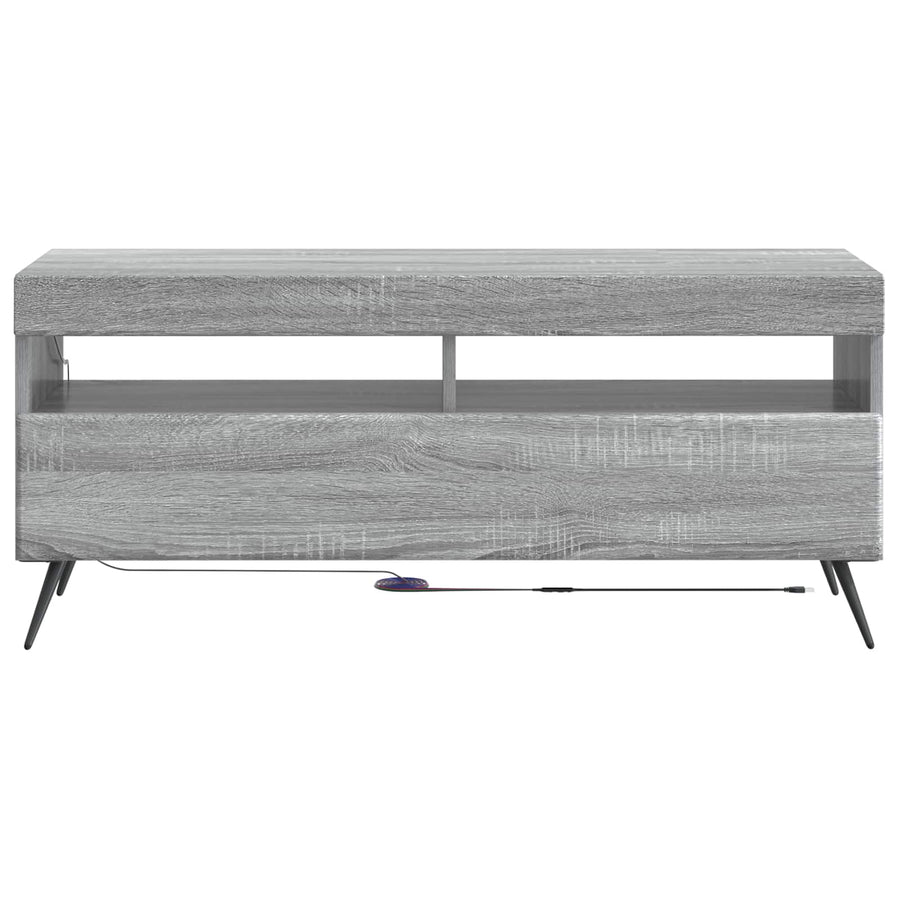 LED tv-meubel Grijs Sonoma Bewerkt hout