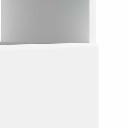 LED tv-meubel Wit Bewerkt hout