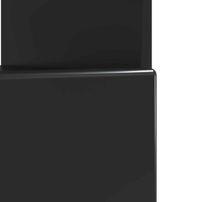 LED tv-meubel Zwart Bewerkt hout