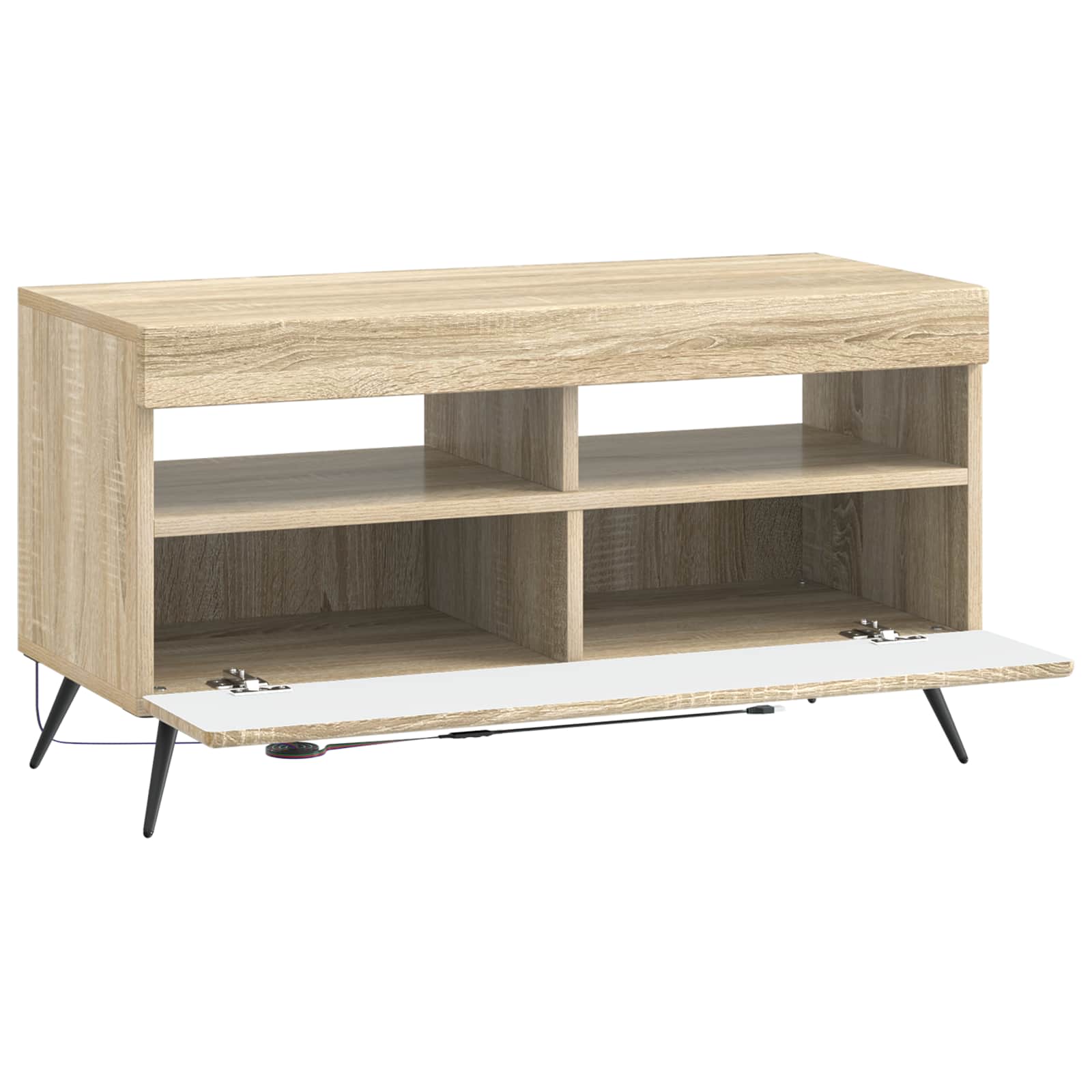 LED tv-meubel Sonoma Eiken Bewerkt hout